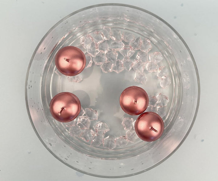 Schwimmkerzen 50 Stk Ø 40 mm Schwimmkerze Kerzen (Rose Gold), Rose Gold