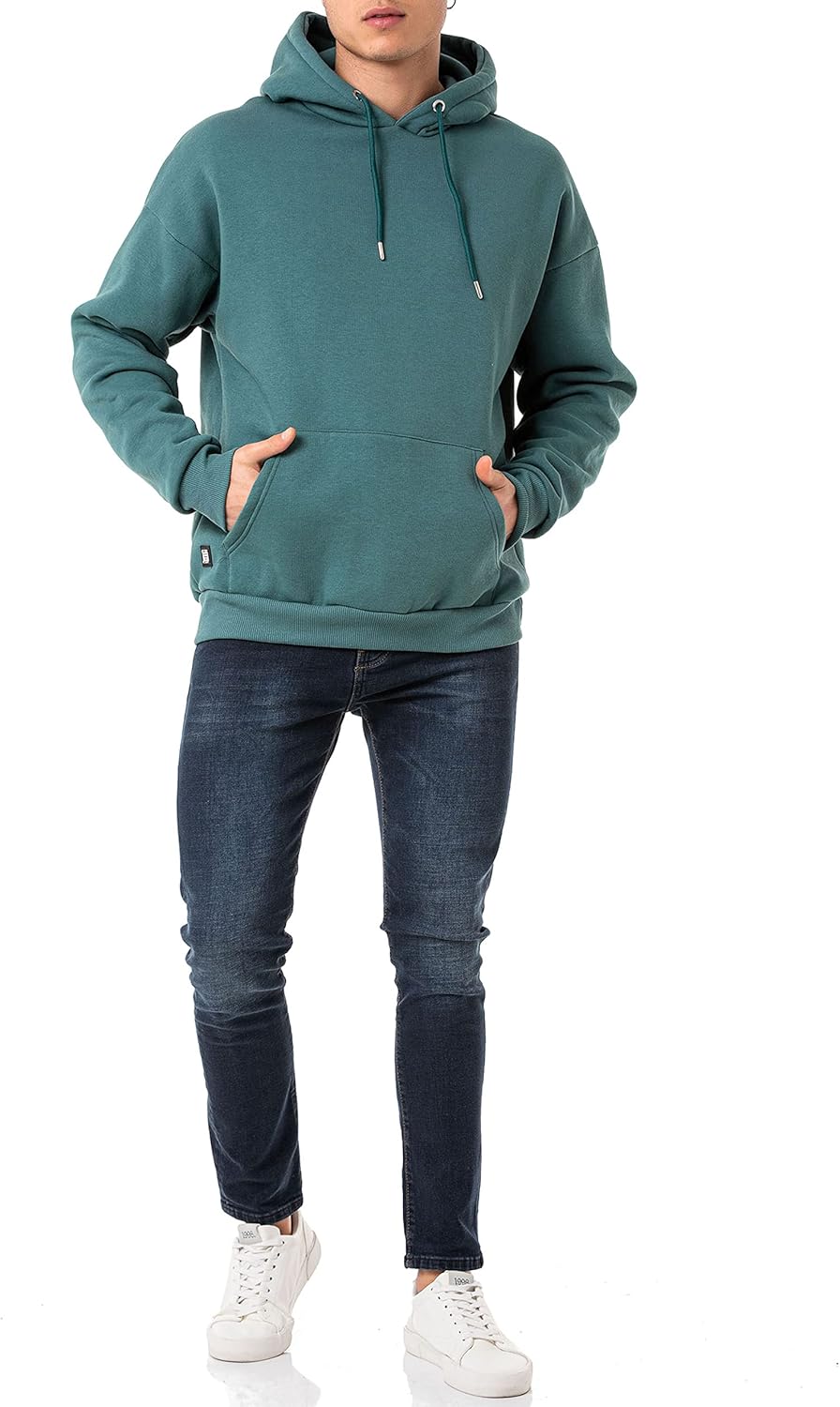 Redbridge Herren Kapuzenpullover Basic Hoodie Premium Sweatshirt S Petrolgrün, S Petrolgrün