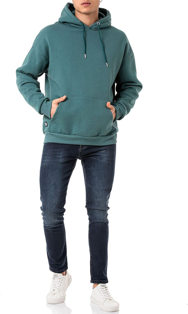 Redbridge Herren Kapuzenpullover Basic Hoodie Premium Sweatshirt S Petrolgrün, S Petrolgrün