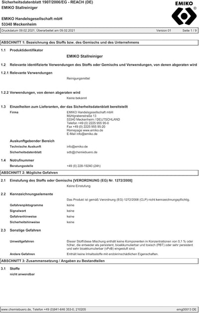 Emiko HorseCare Stallreiniger 5 L