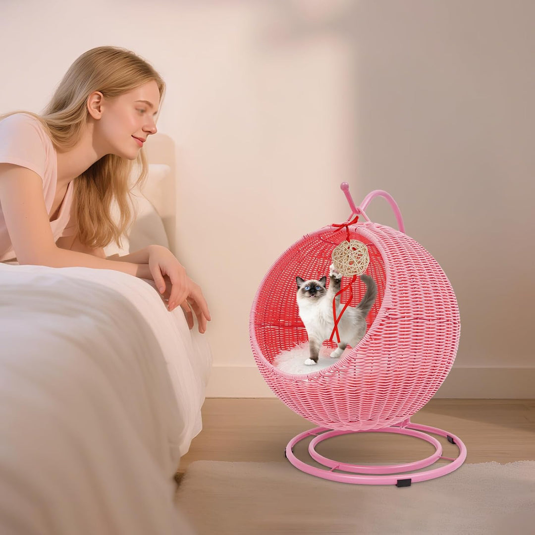 Katzenhängematte, 66cm Katzen Hängematte, Katzen-Schaukel, Katzenstuhl für drinnen, Katzenkorb Kann