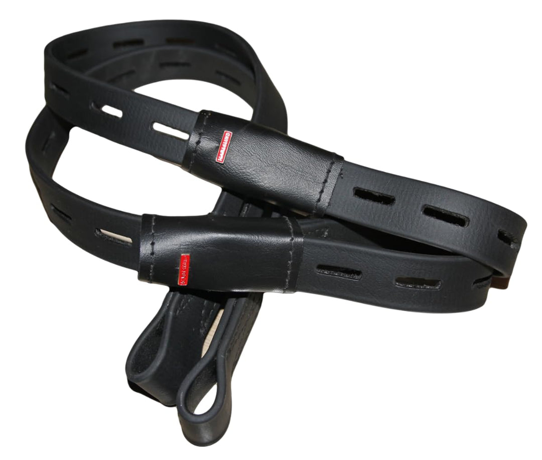 Karlslund stirrup leathers BioThane, Black, 75 cm