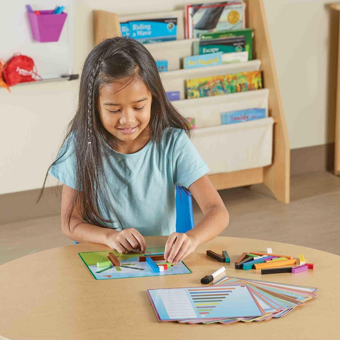 Cuisenaire-Stäbe Mathe-Set, Alter ab 5 Jahren, Vorschulniveau, Zahlen-Stäbe, Platzwerte, Materialien