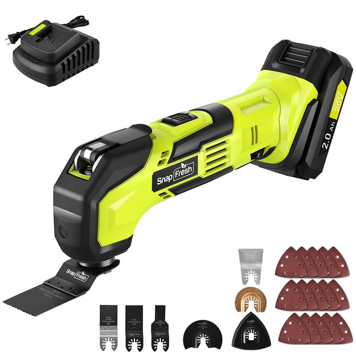 SnapFresh Oszillierendes Werkzeug, 20 V schnurloses, oszillierendes Multitool mit 6 Geschwindigkeite