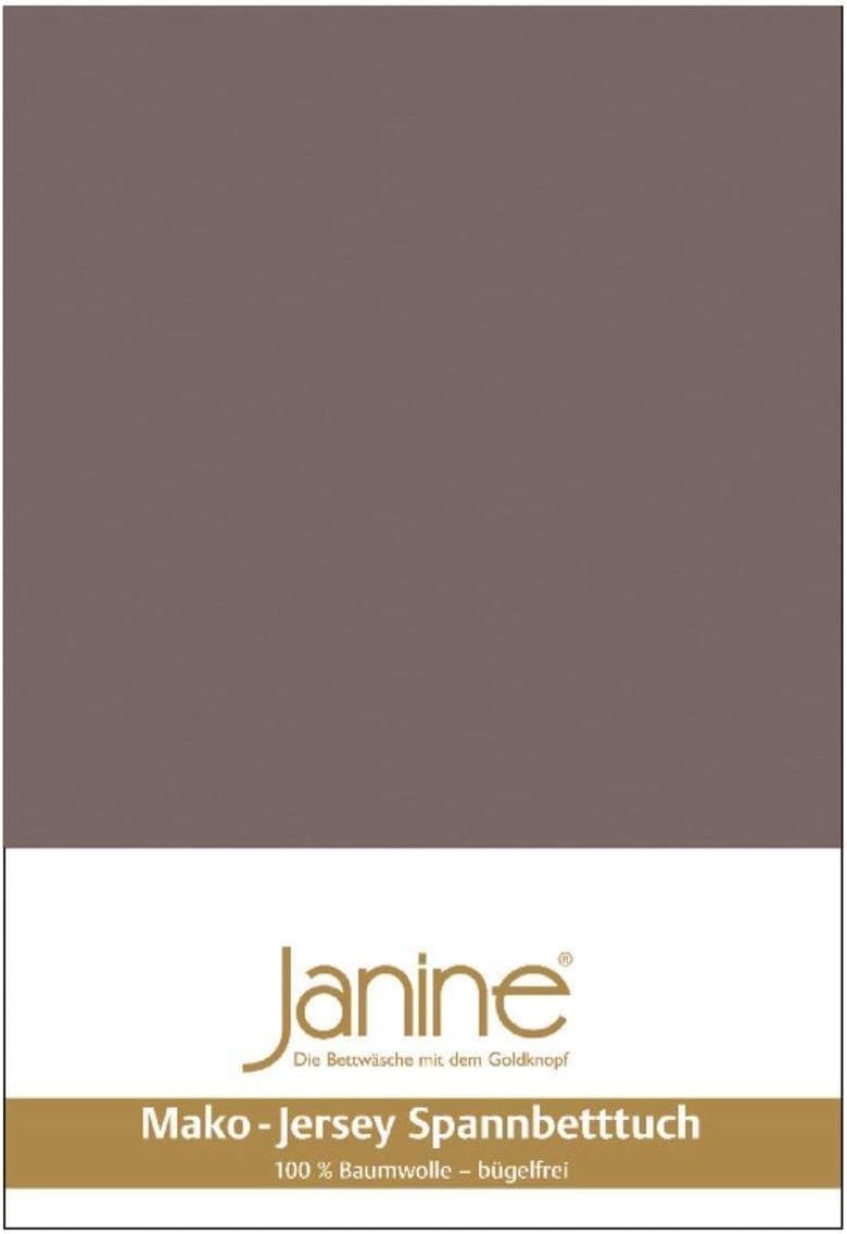 Janine Spannbetttuch 5007 Mako Jersey 140/200 bis 160/200 cm Cappuccino Fb. 47 140/200 cm - 160/200