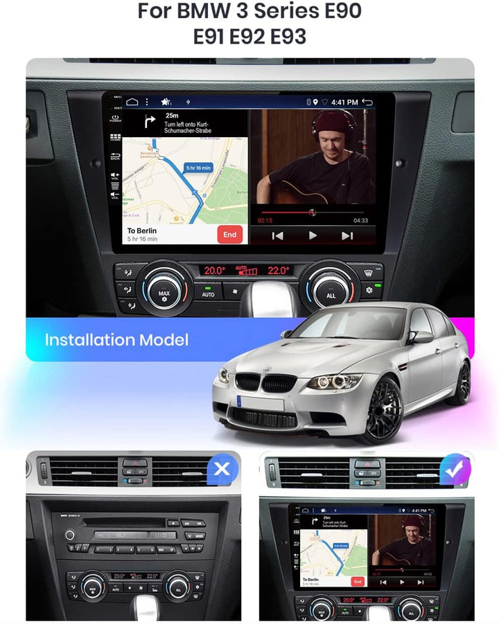 JOYX Android 12 Autoradio Passt für BMW E90/E91/E92/E93 (2005–2012) - Rückfahrkamera KOSTENLOS -【2G+