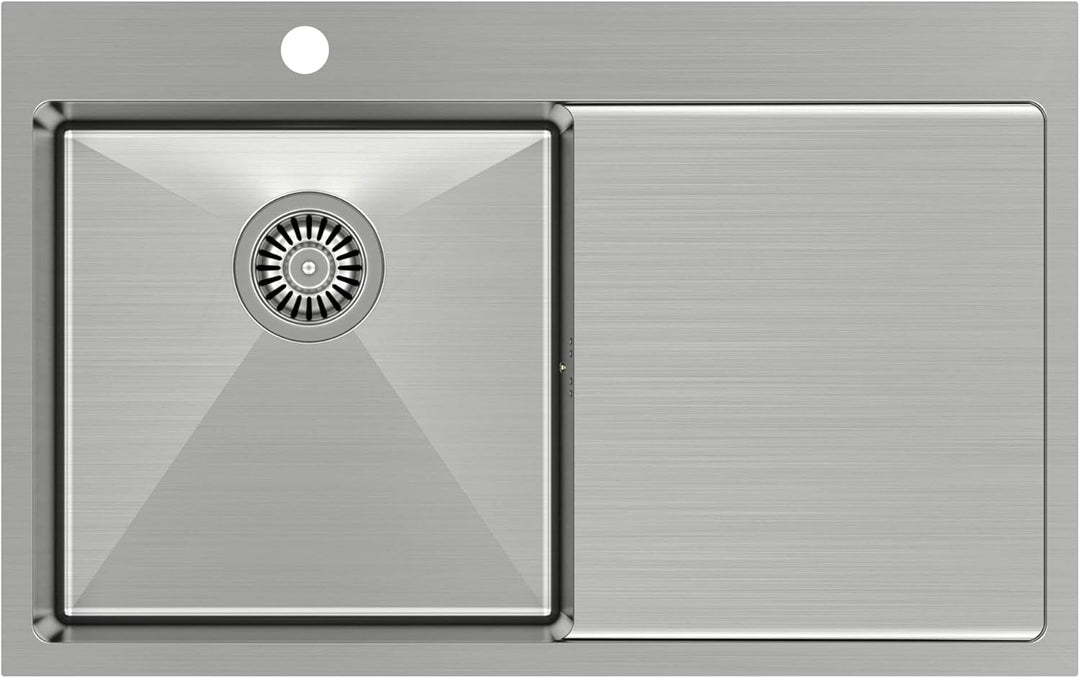QUADRON | RUSSEL 111 | Einbeckenspüle | Masse: 78 x 48 x 20 cm | Passt in eine Schrankbreite: 45 cm