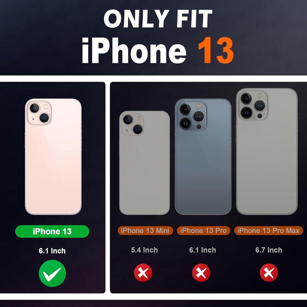 SHIELDON Hülle für iPhone 13, Praktische Handyhülle [3 Kartenfächer] [Echtes Rindsleder] [Standfunkt