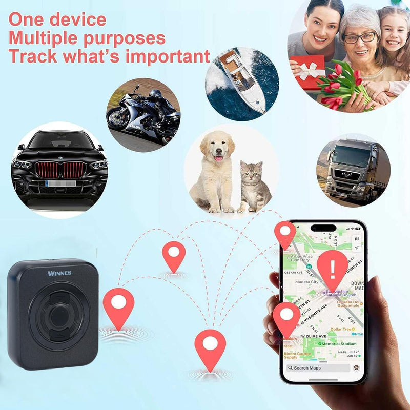 Winnes S1 GPS Tracker 4G Mini GPS Tracker Mit SIM-Karte Und Benutzerdefinierte Schaltflächen Anti-Th