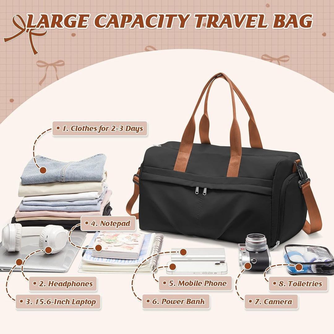 HYC00 Sport Duffel Bag Damen Sporttasche mit Schuhfach Reisetasche Damen Weekender Travel Bag Handge