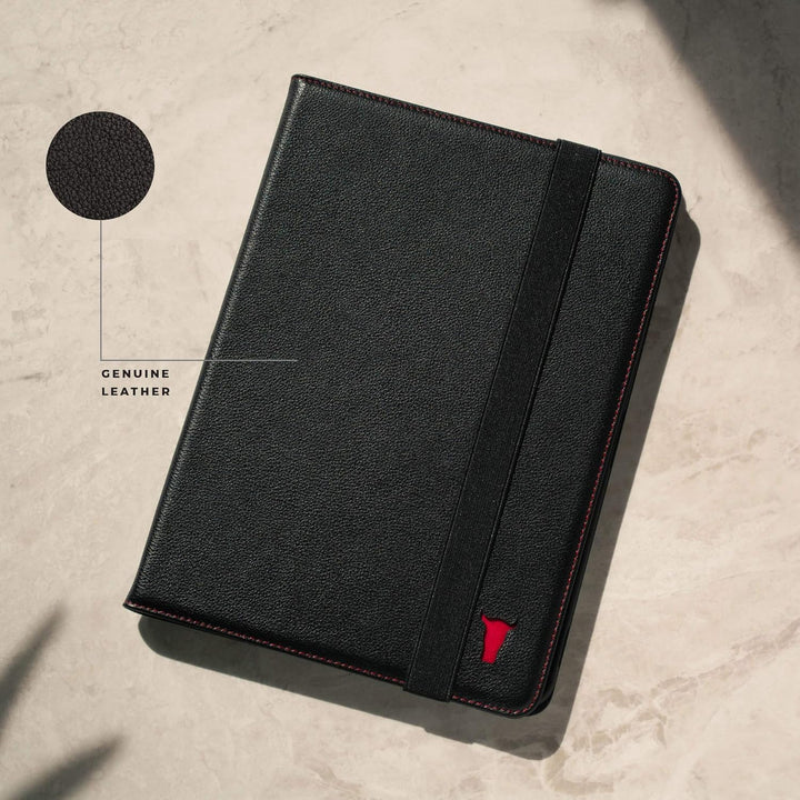 TORRO Lederhülle Kompatibel Mit iPad 9., 8., und 7. Generation (10.2") - Echtes Leder Hülle Mit Stan