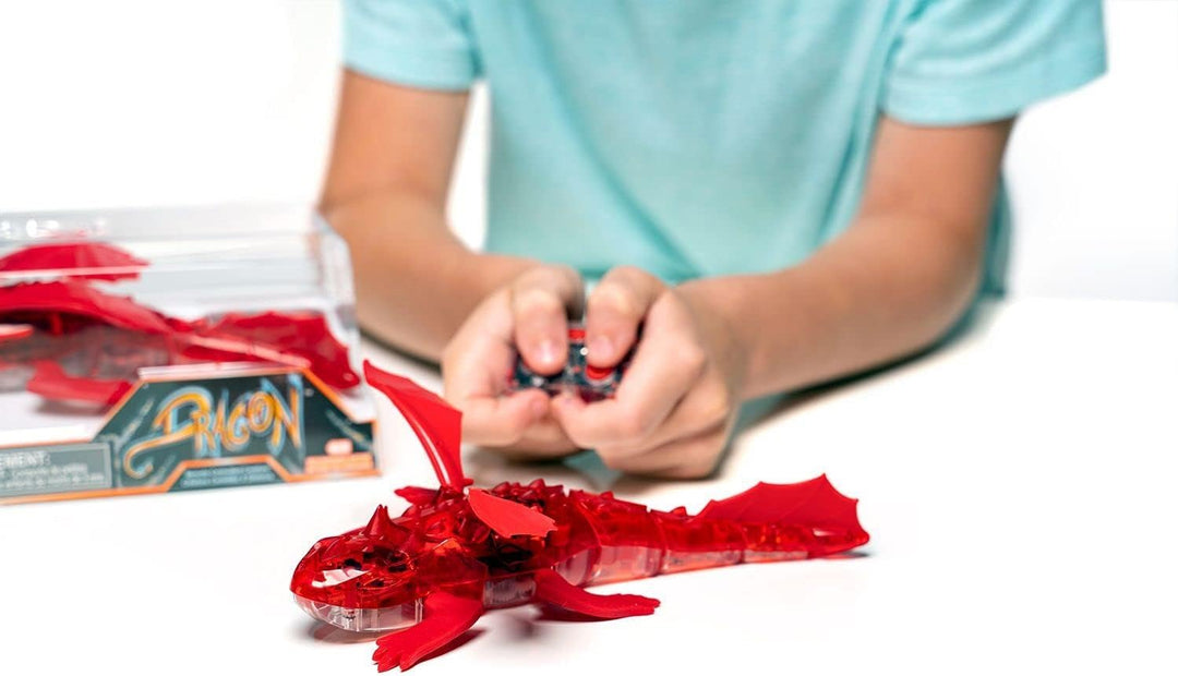 Hexbug 409-6847 Fernbedienung Drache – wiederaufladbares Spielzeug für Kinder – verstellbare Roboter