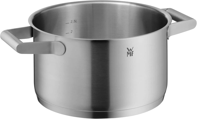 WMF Comfort Line Kochtopf klein 20cm, Glasdeckel, Bratentopf Induktion 2,5l, Cromargan Edelstahl mat