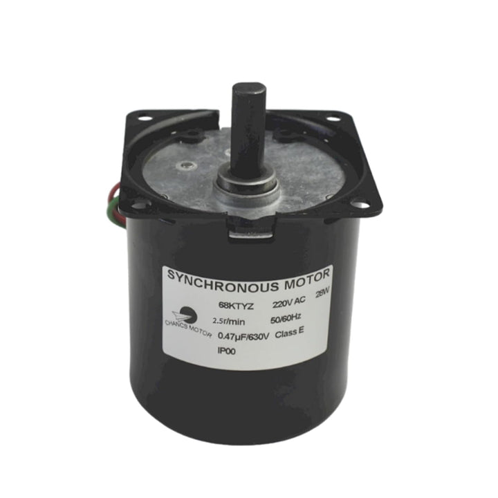 CHANCS Niedergeschwindigkeits-Miniatur-Getriebemotor 68KTYZ 220V AC 2,5r/min Exzenterwelle Hochdrehm