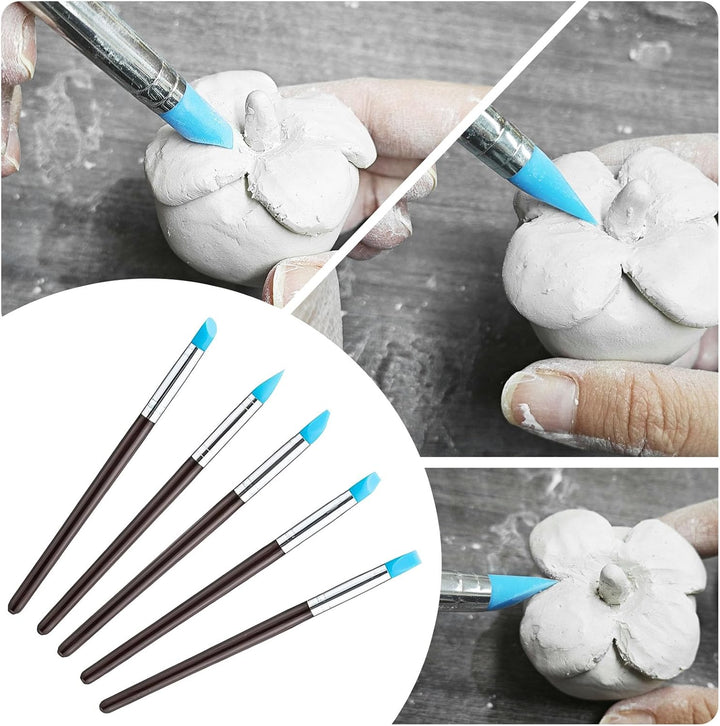 2 x 100ml air dry clay glaze und 30pcs modellierwerkzeug,ton glasur ohne brennen Schützt die Keramik