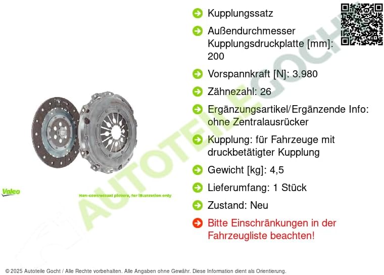 VALEO 2KKIT Umrüstsatz Kupplungssatz 826853