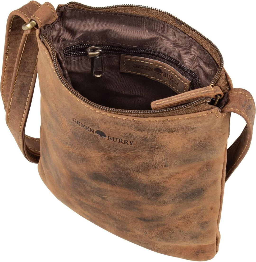 Greenburry Vintage Umhängetasche Leder 20 cm