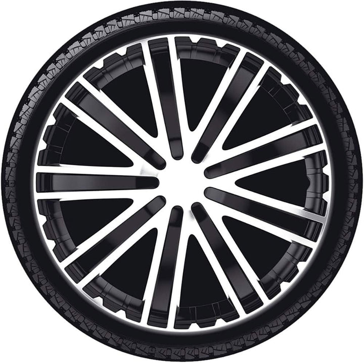 AUTO-STYLE Satz Radzierblenden Toro 13-Zoll Schwarz/Silber 13-inch, 13-inch