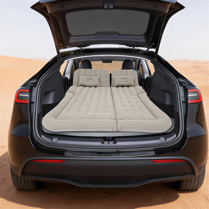 SUV Luftmatratze Selbstaufblasend mit Integrierter Pumpe, Tragbare Dickere Beflockung Autobett mit K