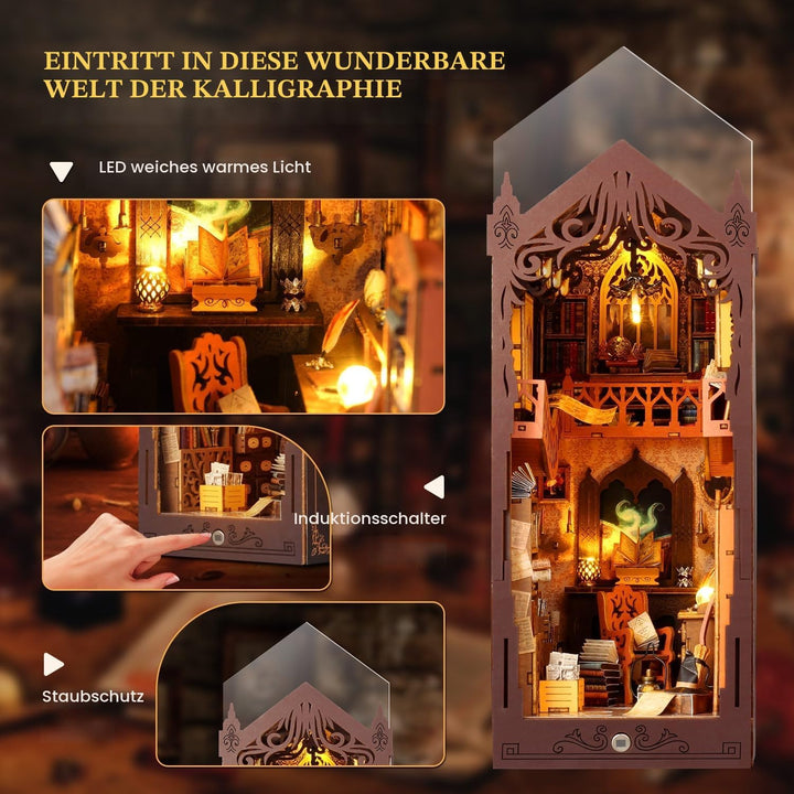 shrike book nook, DIY Magical World Book Nook Kit &amp; Dollhouse Craft Kits für Erwachsene DIY Miniatur
