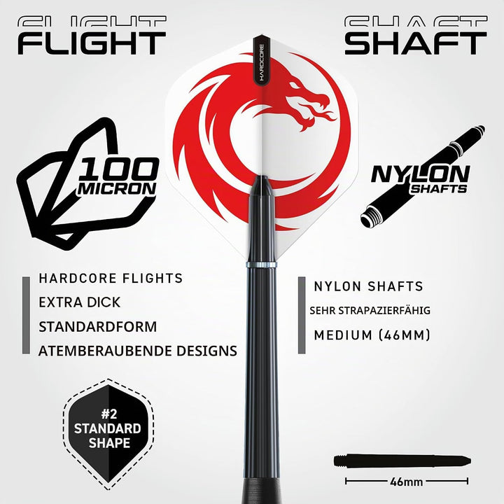 Red Dragon Razor Edge Professionelle Dartscheiben-Sets – Turnier-Standard-Qualität und langlebige Dr