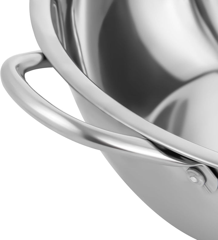 HOARLICN Hot Pot Mit Trennwand, Mandarine Ente Topf Edelstahl Hot Pot Mit Trennwand Und Deckel Teile