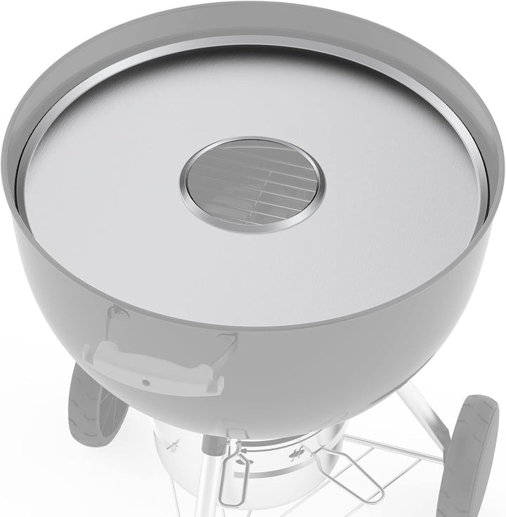 Onlyfire Feuerplatte, Grillplatte Edelstahl, Ø 54,6 cm Grillring, Feuerring mit Ölauffangrillen, BBQ