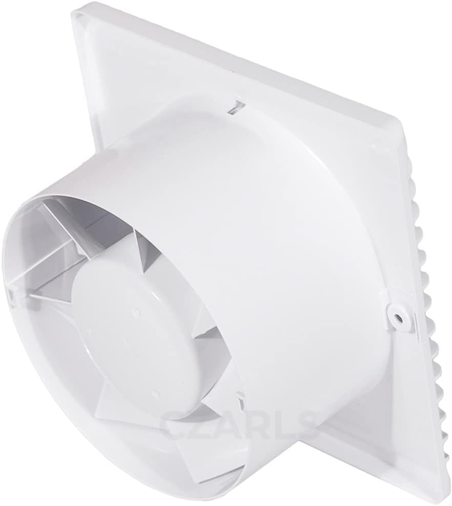 F.H. ANA Badlüfter Wandlüfter Ventilator Ø 125 mm - Feuchtesensor + Nachlauf - Weiss (Funktion: Feuc