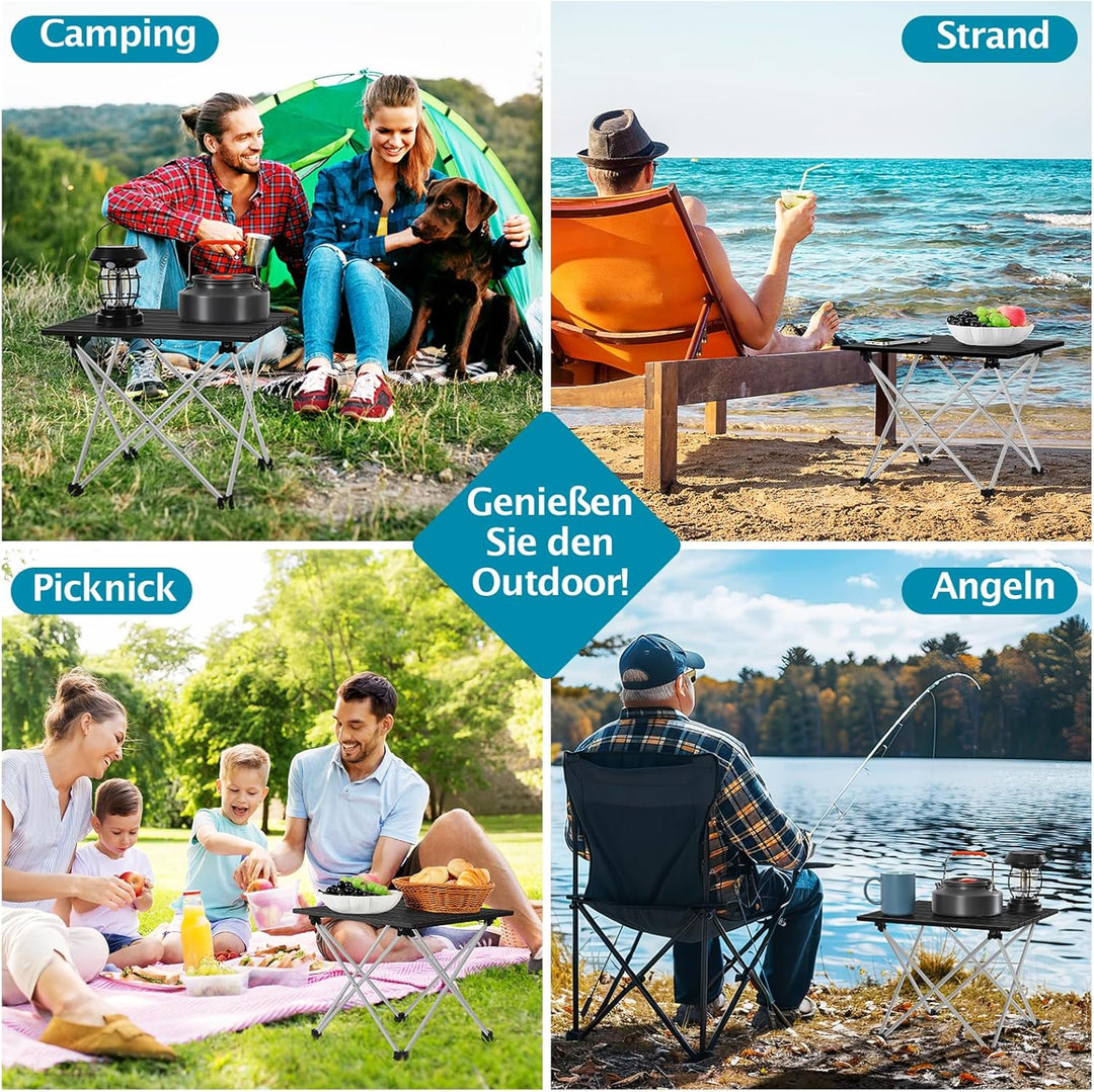 LIANTRAL Tragbarer Campingtisch, Beistelltisch, Leichter Klapptisch im Freien, Kleiner Kompakter Pic