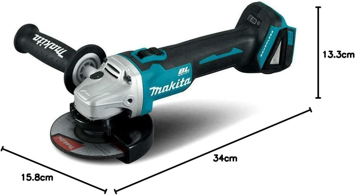 Makita DGA506 Akku Winkelschleifer ohne Akku/Ladegerät, Blau ohne Akku ohne Ladegerät, ohne Akku ohn