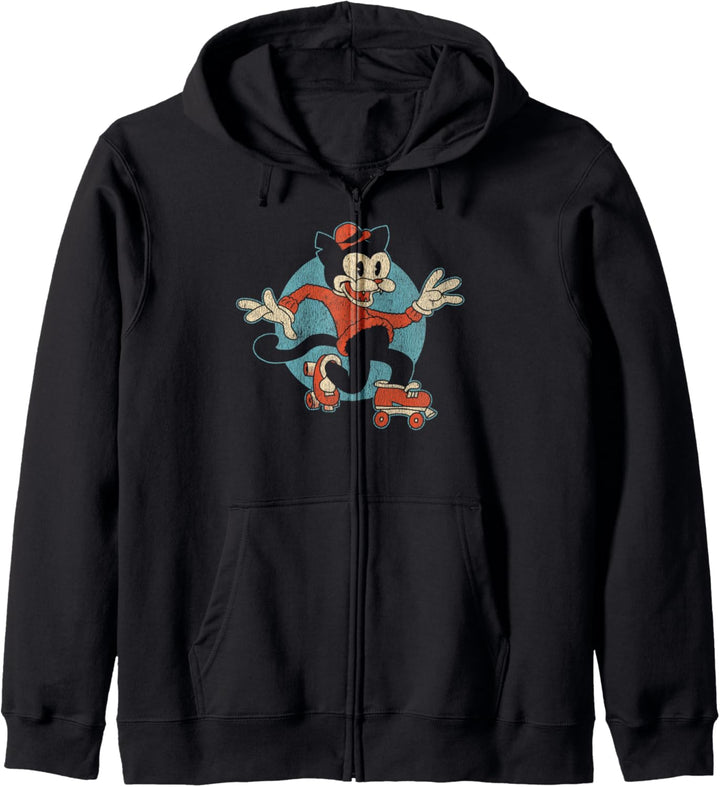 Rollschuh Funky Cat - Retro Style Kapuzenjacke