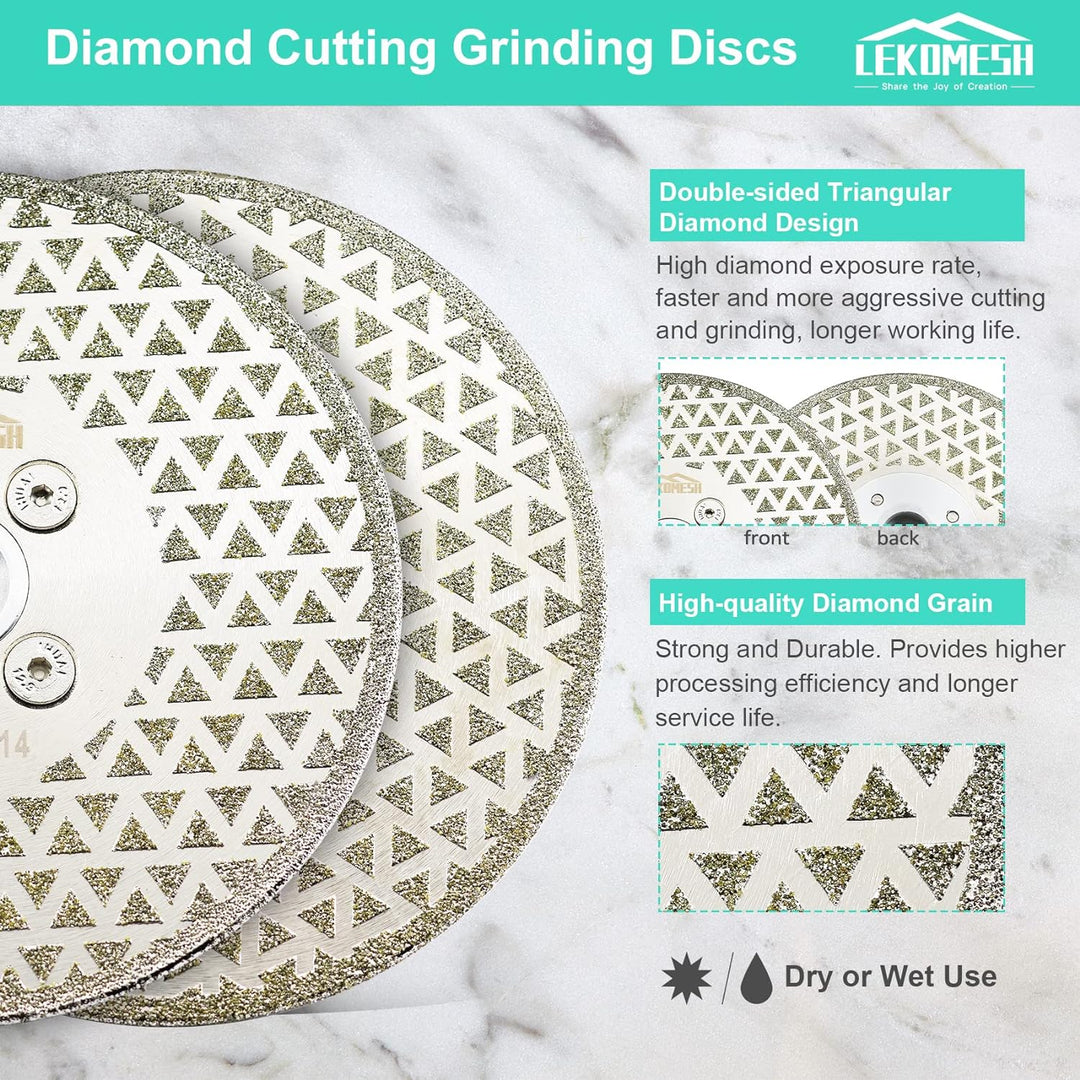Diamant Fliesen Sägeblatt 230MM LEKOMESH - Doppelseitig Diamant-Trennscheibe für Granit,Marmor,Porze