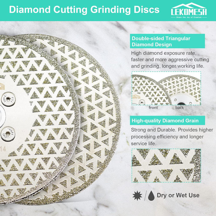 Diamant Fliesen Sägeblatt 230MM LEKOMESH - Doppelseitig Diamant-Trennscheibe für Granit,Marmor,Porze