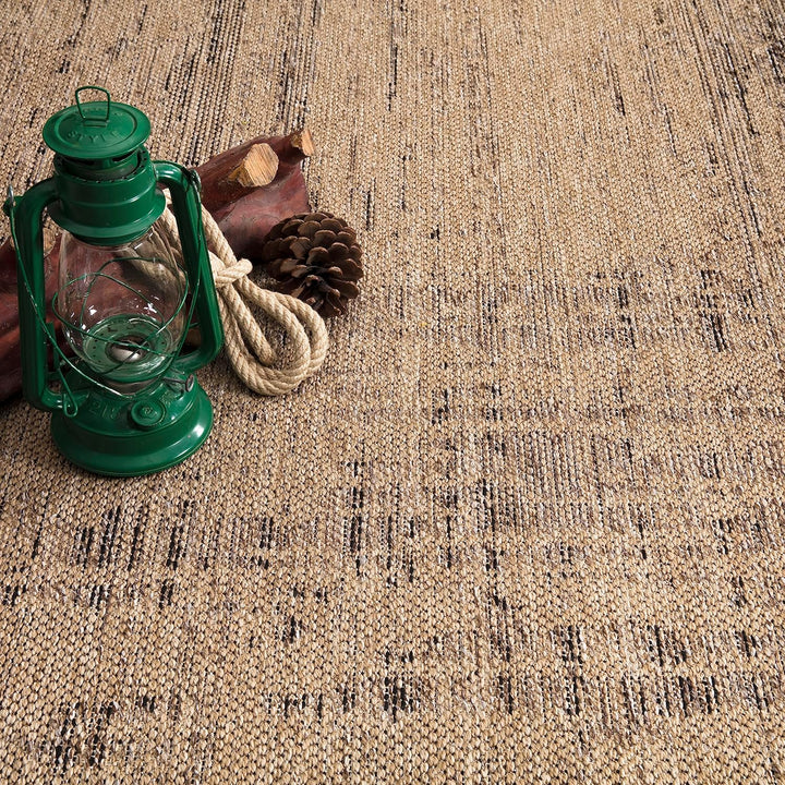 Paco Home Outdoor Teppich wetterfest & langlebig Flachgewebe in moderner Jute-Sisal-Optik in Naturtö