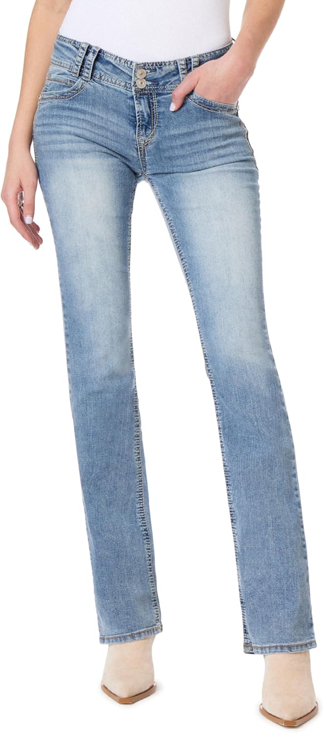 WallFlower Damen Instastretch Luscious Curvy Bootcut Jeans Standard 0 Andrea, 0 Andrea