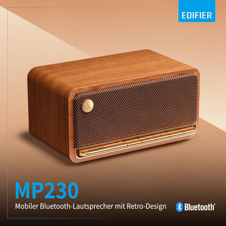Edifier MP230 - Tragbarer Bluetooth-Lautsprecher im Retro-Design, kabellos. Wiedergabe über Bluetoot