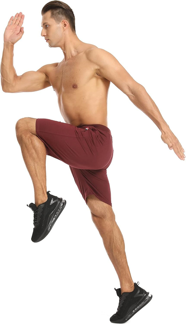 Tansozer Sport Shorts Herren Mit Reissverschluss Rot S, Rot S