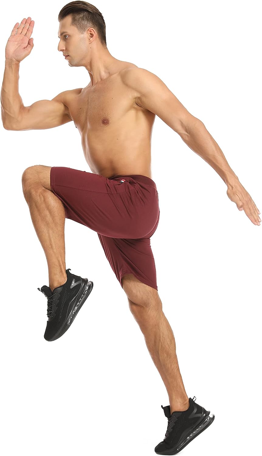 Tansozer Sport Shorts Herren Mit Reissverschluss Rot M, Rot M