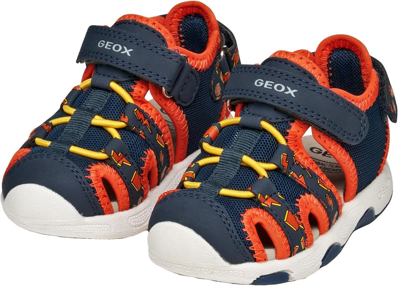Geox Baby-Jungen Multy Boy B Sandalen, Navy Orange