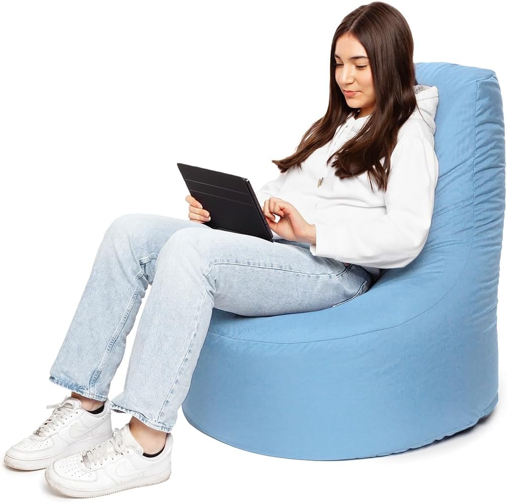 PATCH HOME Gamer Kissen Lounge Kissen Sitzsack Sessel Sitzkissen Bean Bag + Würfel/Hocker mit Reissv