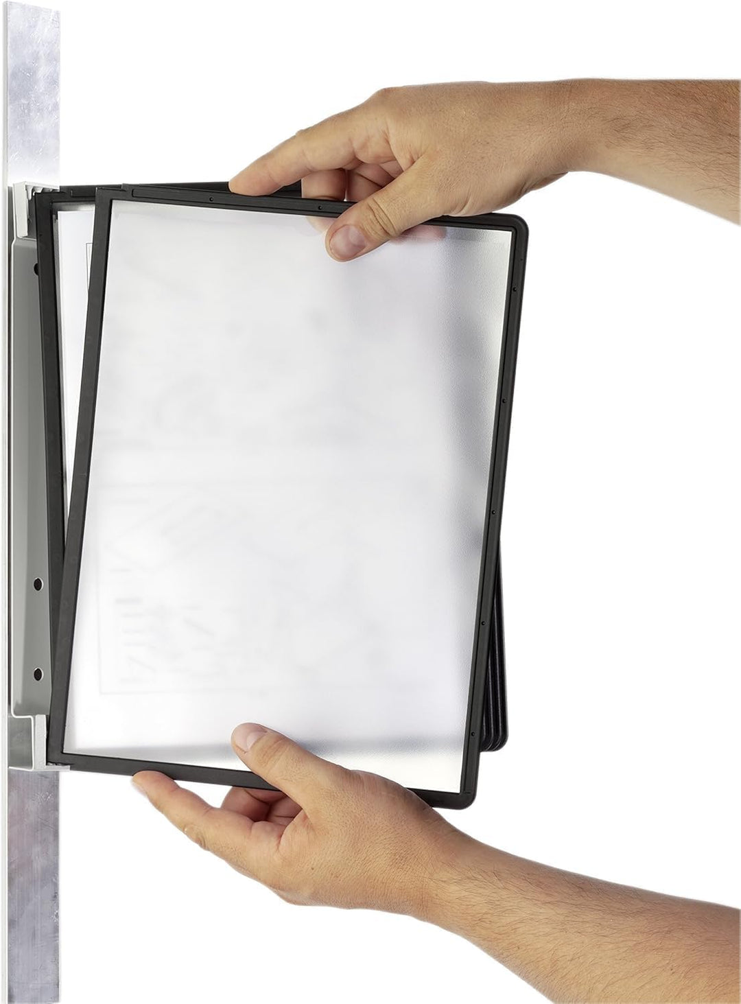 Durable Sichttafelwandhalter (Vario Magnet Wall 5, mit 5 Sichttafeln A4) schwarz, 591401 Mit 5 Sicht