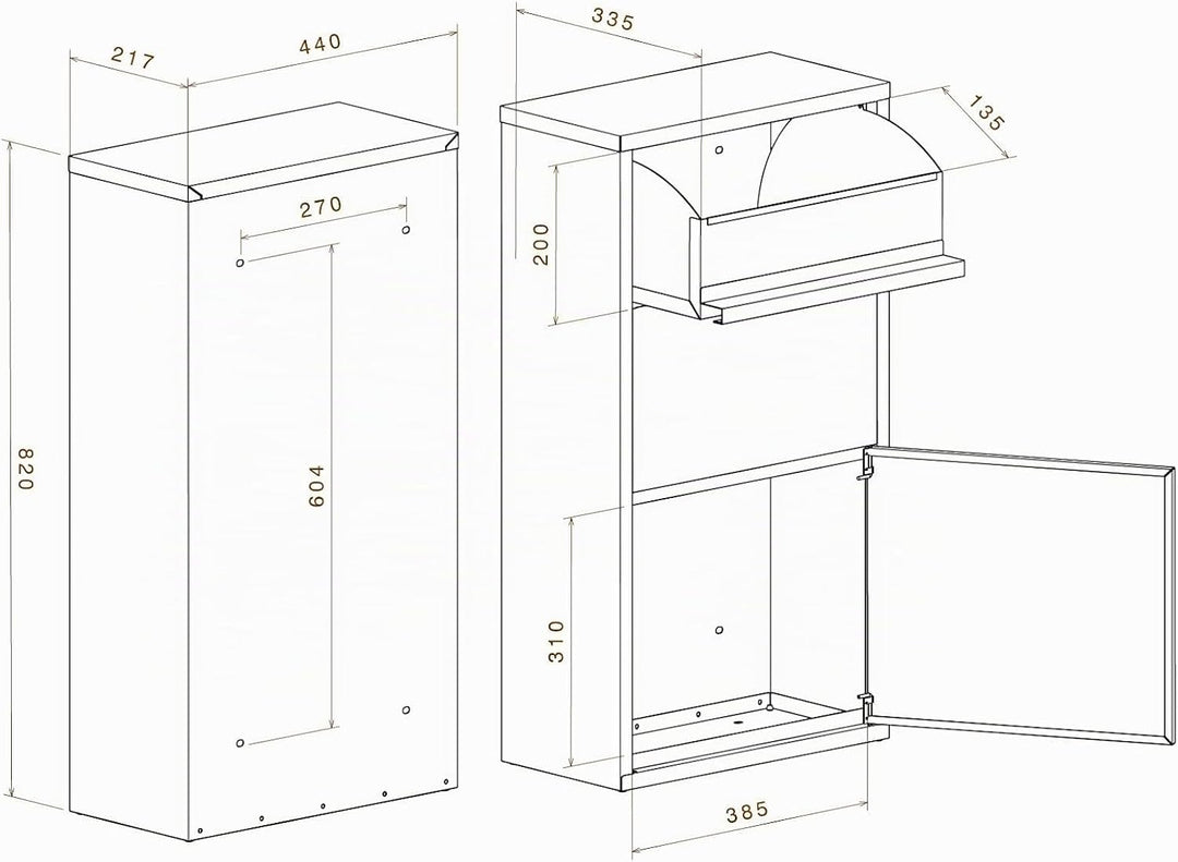 Metzler moderner Paketbox mit Ständer in Anthrazitgrau matt RAL 7016 personalisiert mit Edelstahl Ha