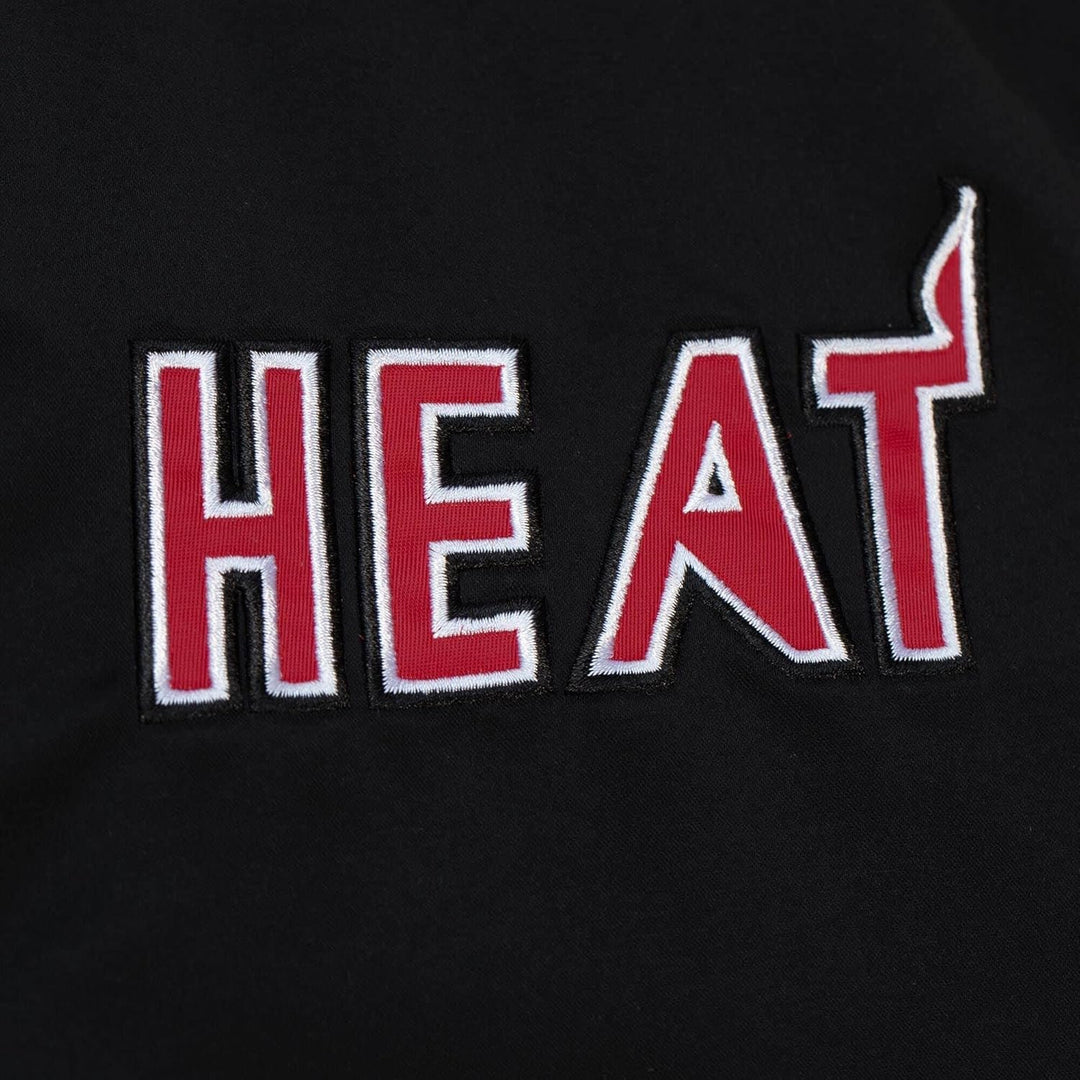 Mitchell & Ness NBA Heavyweight Satin Jacket M Miami Heat, Schwarz, M Miami Heat, Schwarz