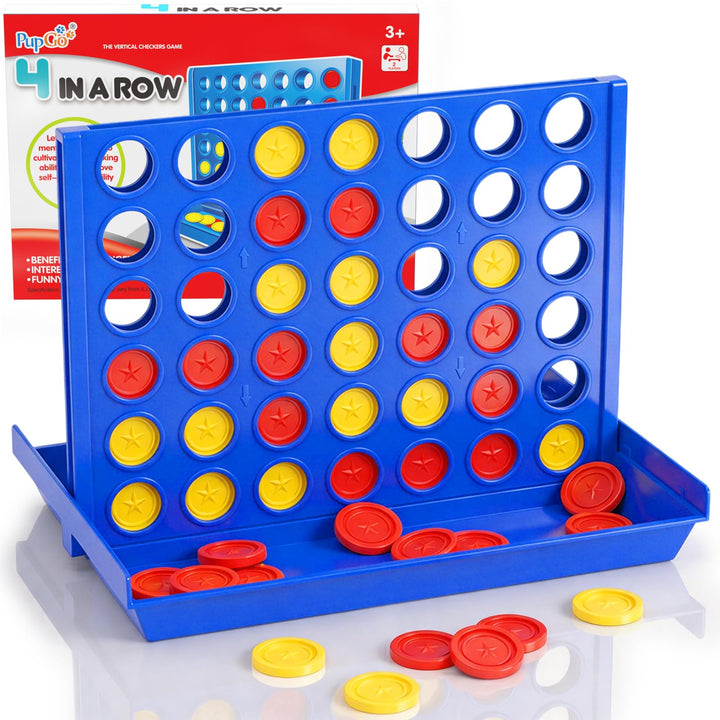 Pup Go Standard-Grösse 4 in Einer Reihe Brettspiele für Kinder ab 3+ Jahren, Mädchen Jungen, Pädagog