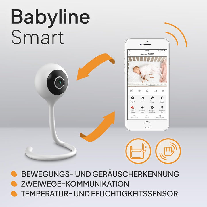LIONELO Babyline Smart elektronisches Babyphone,Baby Camera Wi-Fi,Mobile Applikation,Bewegungs Geräu