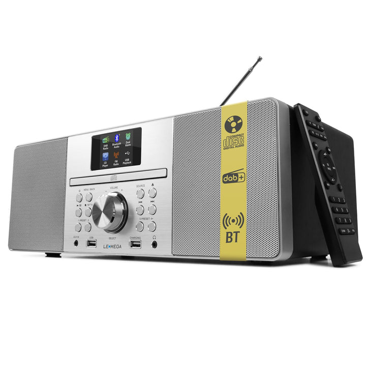 LEMEGA MSY1P All-In-One Musiksystem,CD-Player,DAB/DAB+ und FM Digitalradio,Bluetooth Lautsprecher,20