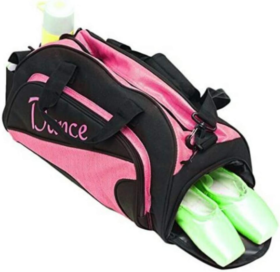 Damen Ballett Tanz Gym Sport Duffel Tasche Mädchen Tanztasche mit Schuhfach Übernachtung Kurze Reise