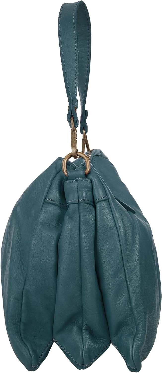Samantha Look Umhängetasche echt Leder Damen - 021672 Blau, Blau