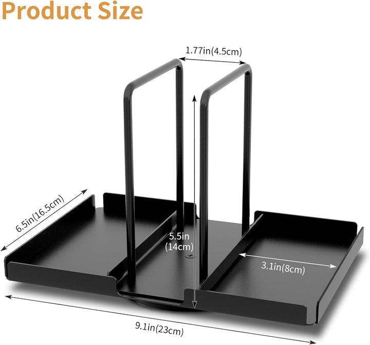 Drehbarer Serviettenhalter Schwarz, Serviettenhalter aus Metall mit Caddy für Salz- und Pfefferstreu