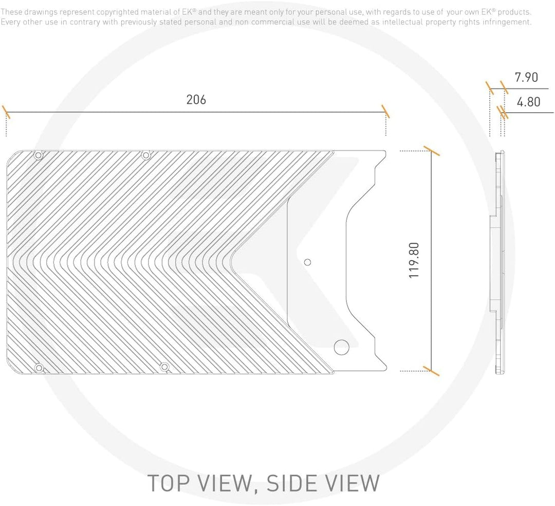EK Water Blocks Quantum Vector FE RTX 3090 Ti Plaque arrière
